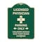 Signmission Licensed Physician Parking Only Violators Should Have Their Heads Examined, A-DES-G-1824-23886 A-DES-G-1824-23886 - alternate 1